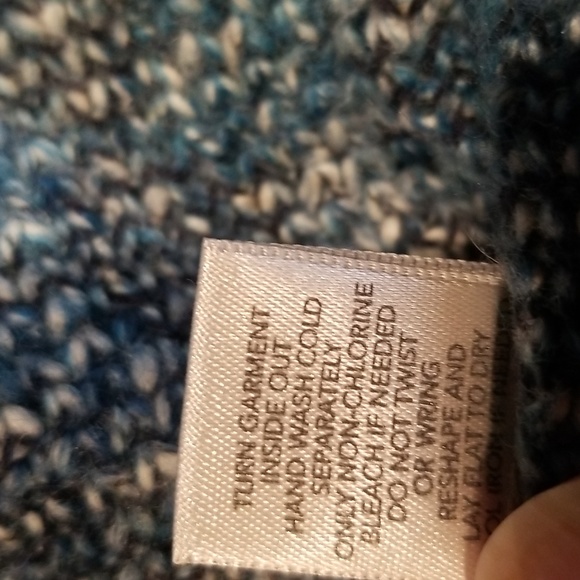 Christopher & Banks blue patterned long sleeve buttonless cardigan EUC sz XL - Picture 6 of 8